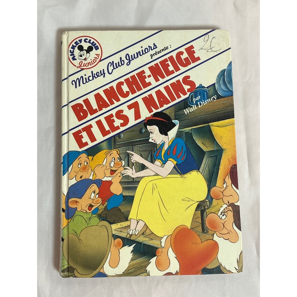 Vintage 1973 Disney Blanche-Neige et les 7 Nains French Book Mickey Club Juniors